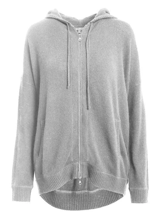 100% Cashmere Zip Hoodie