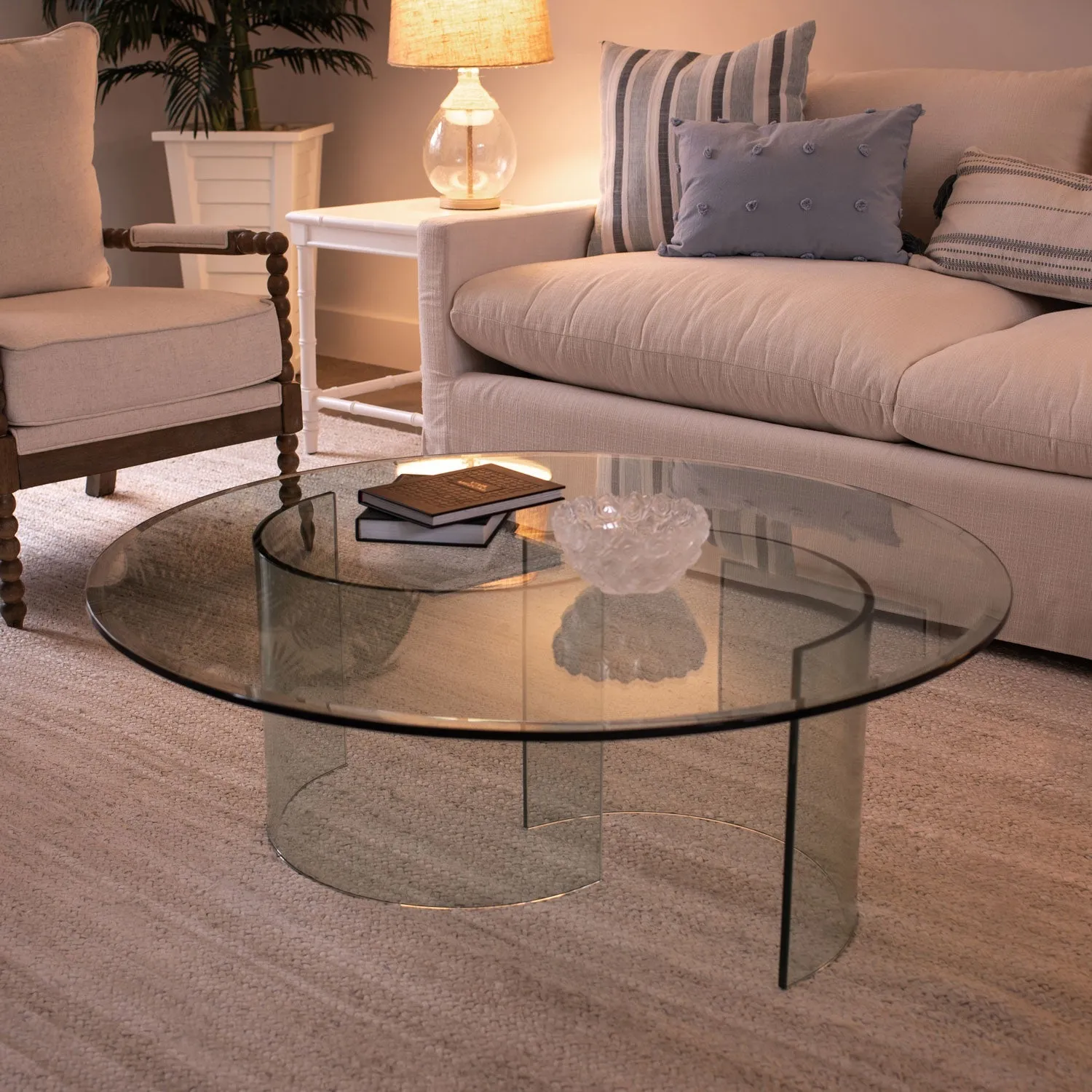 30" Round Clear Glass Table Tops