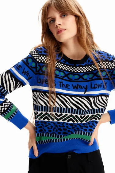 Abstract Border sweater