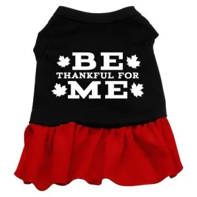 Be Thankful for Me Screen Print Dress Black with Red XS (8)