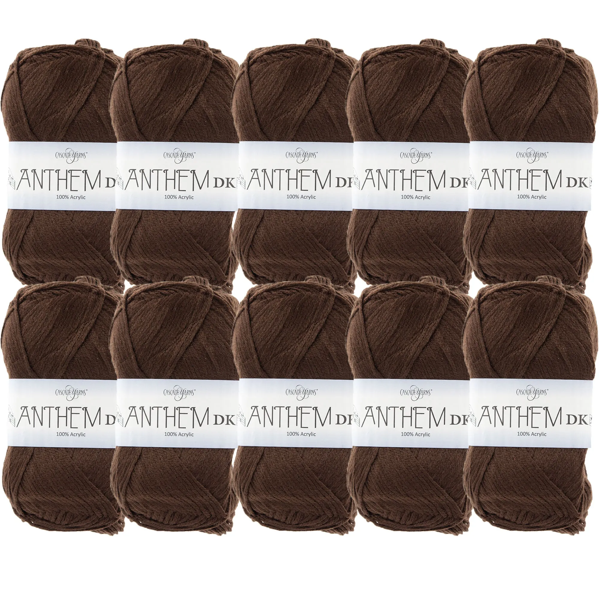 Cascade Yarns Anthem DK Yarn - 16 Cocoa - 10-Pack