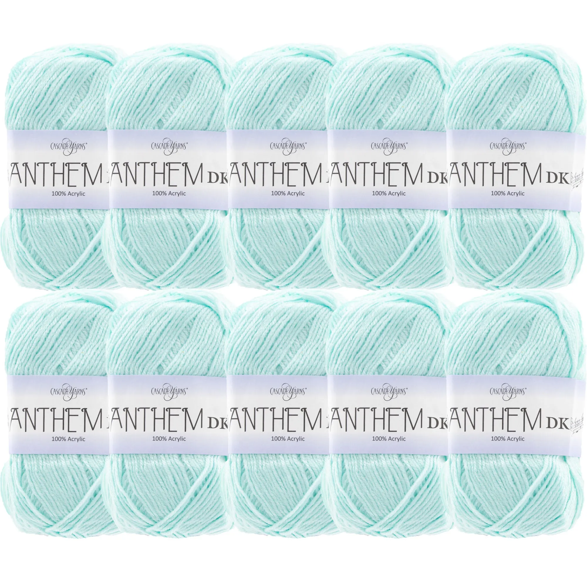 Cascade Yarns Anthem DK Yarn - 77 Light Aqua - 10-Pack