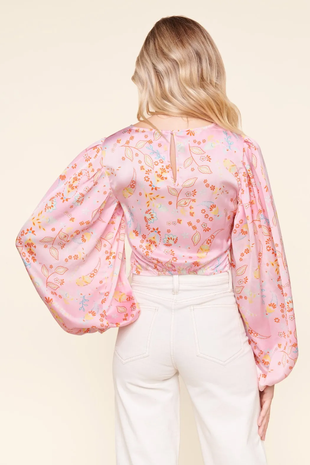 Cayla Paisley Paradise Valley Long Sleeve Crop Top