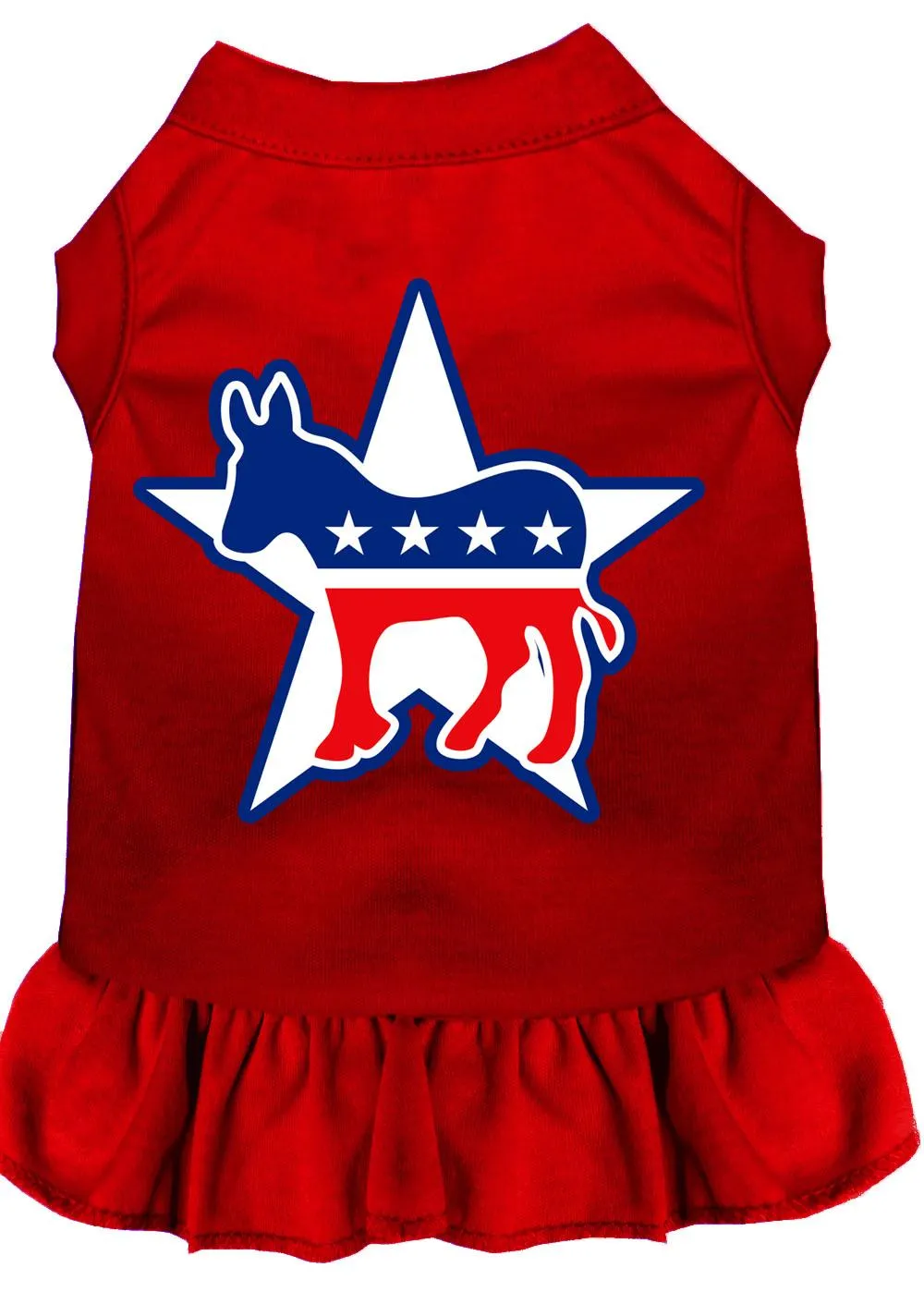 Democrat Screen Print Dress Red 4x (22)