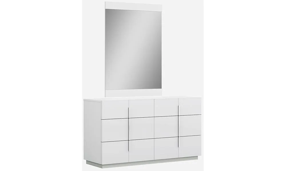 Denver White Modern Bedroom Set