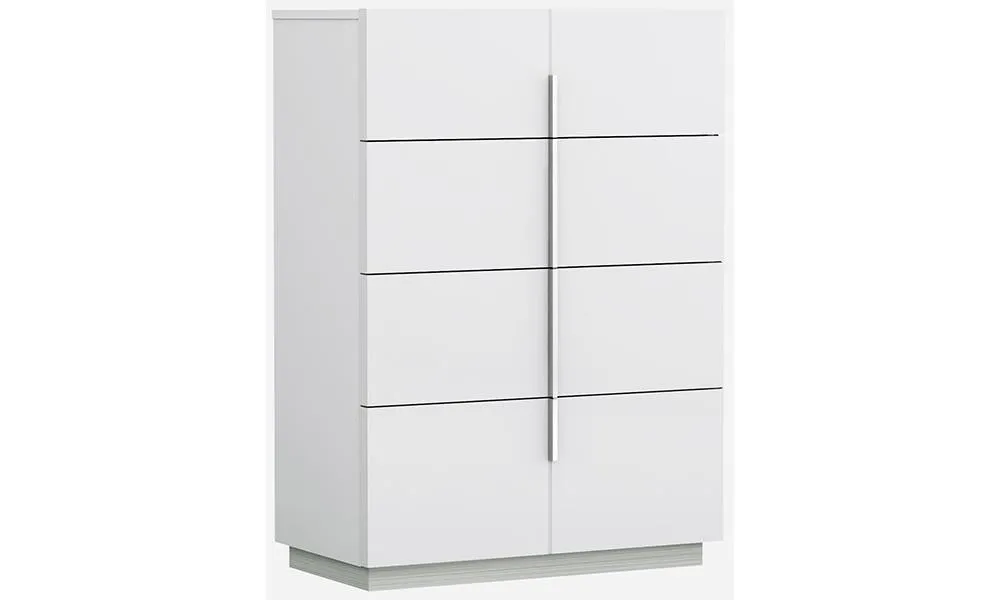 Denver White Modern Bedroom Set