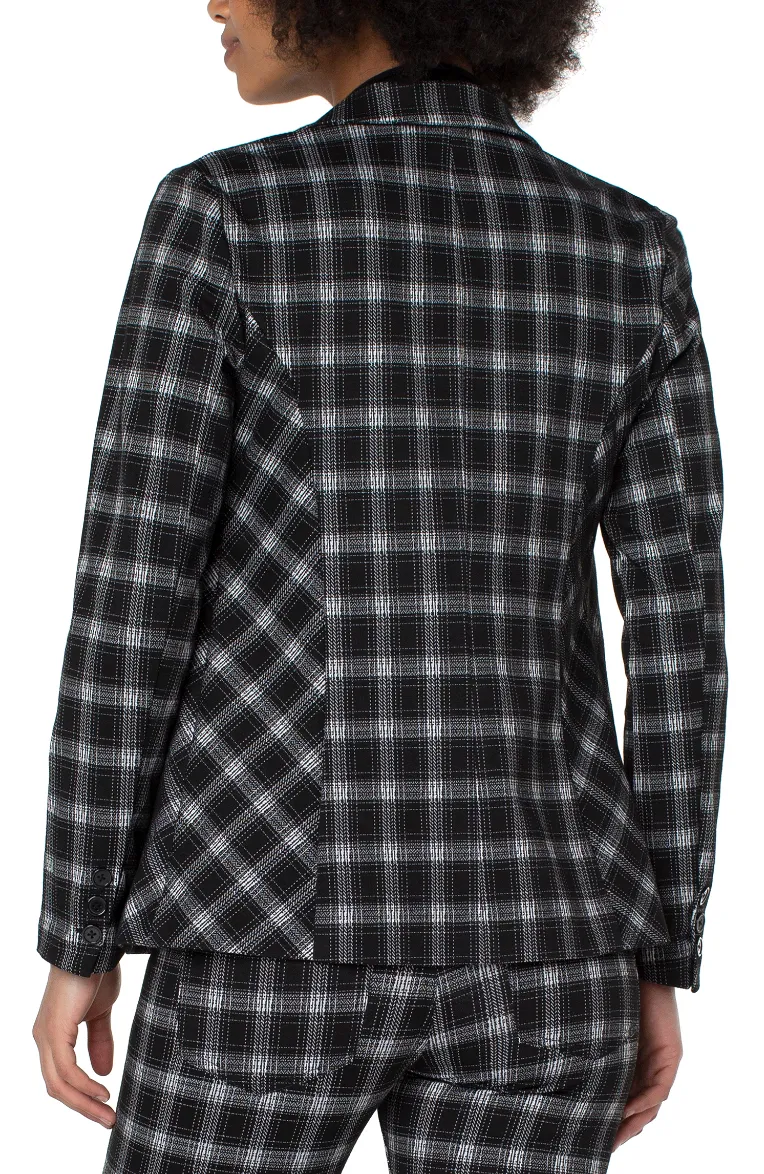 Fitted Blazer - BW Glen Plaid