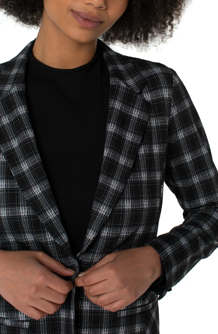 Fitted Blazer - BW Glen Plaid