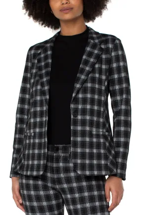 Fitted Blazer - BW Glen Plaid