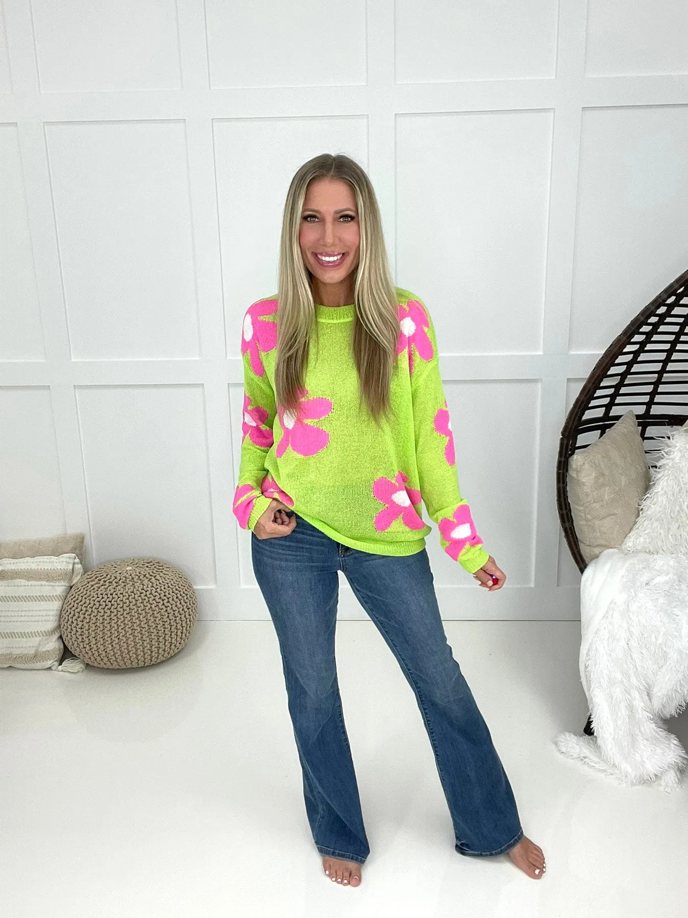 Fun Times Daisy Lightweight Sweater