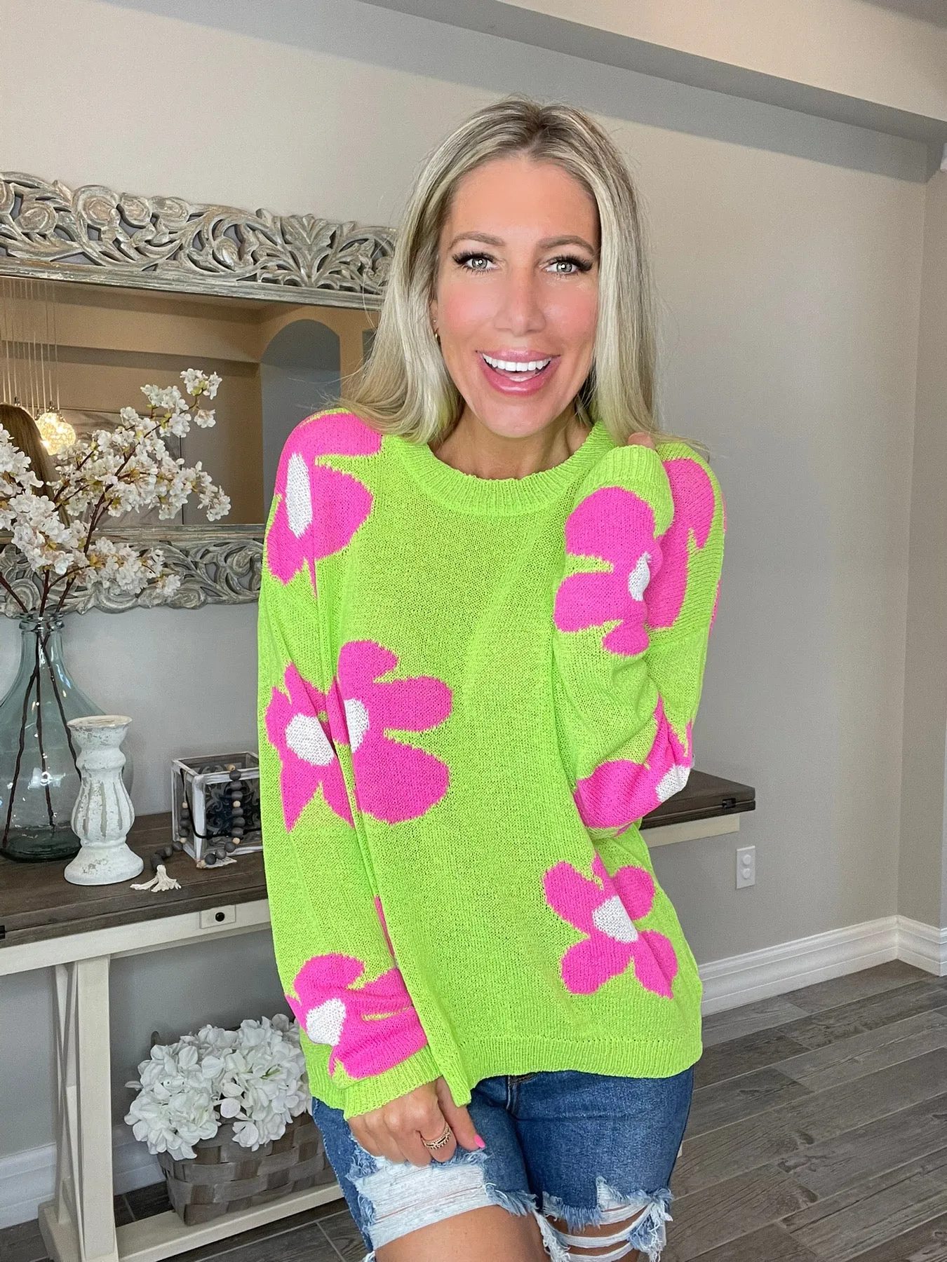 Fun Times Daisy Lightweight Sweater