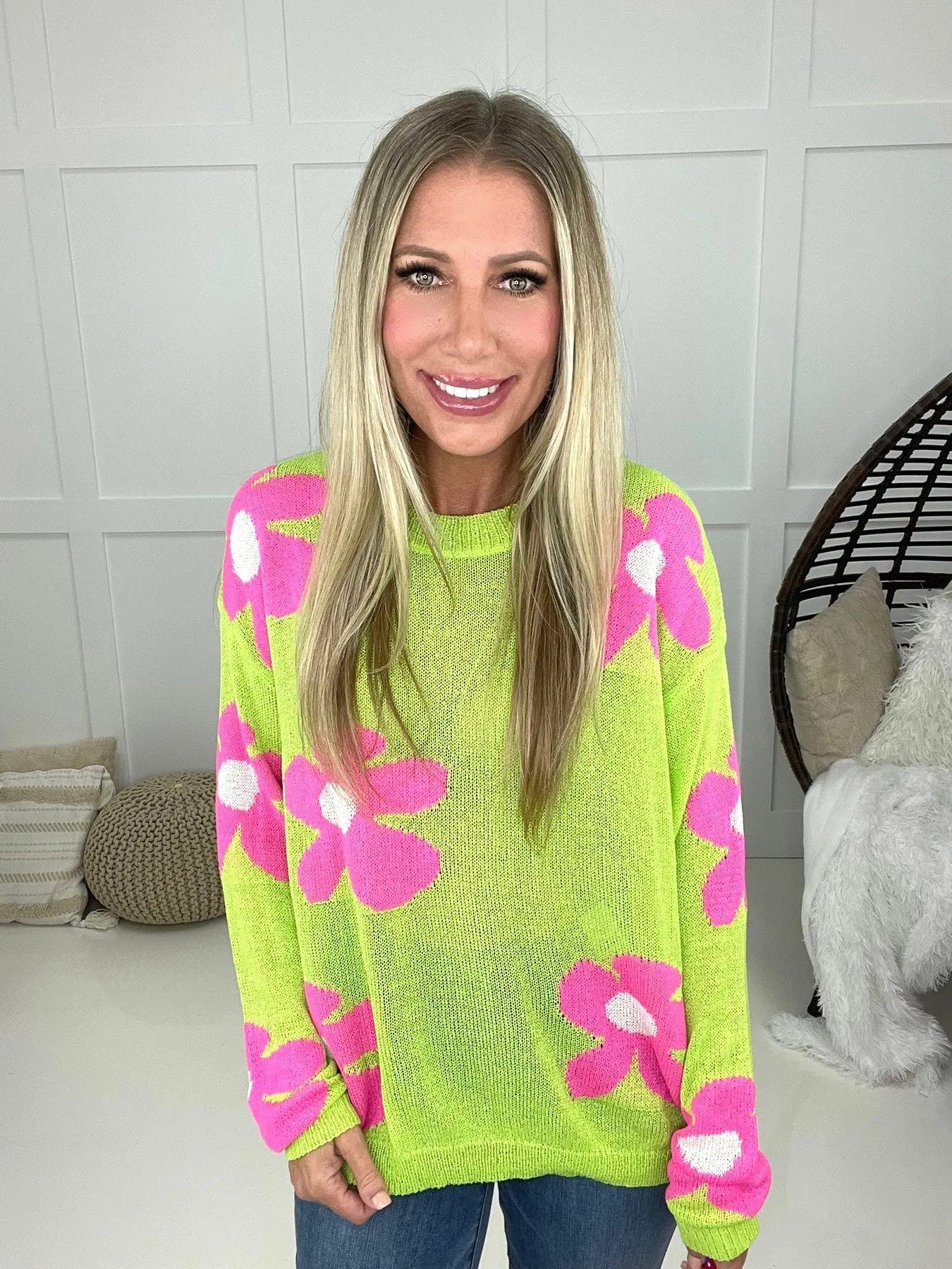 Fun Times Daisy Lightweight Sweater