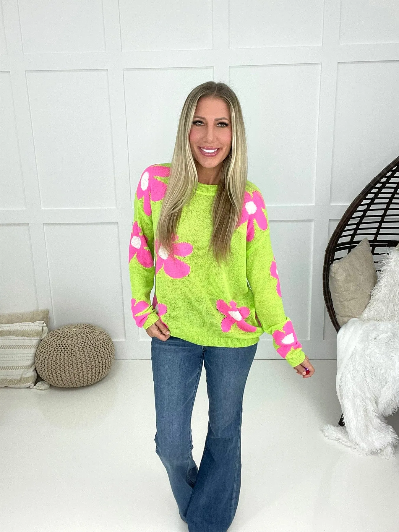 Fun Times Daisy Lightweight Sweater