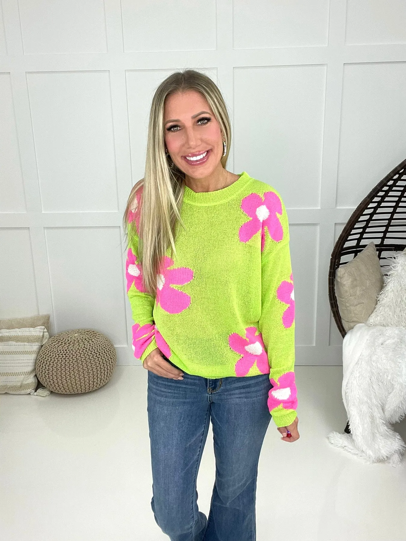 Fun Times Daisy Lightweight Sweater