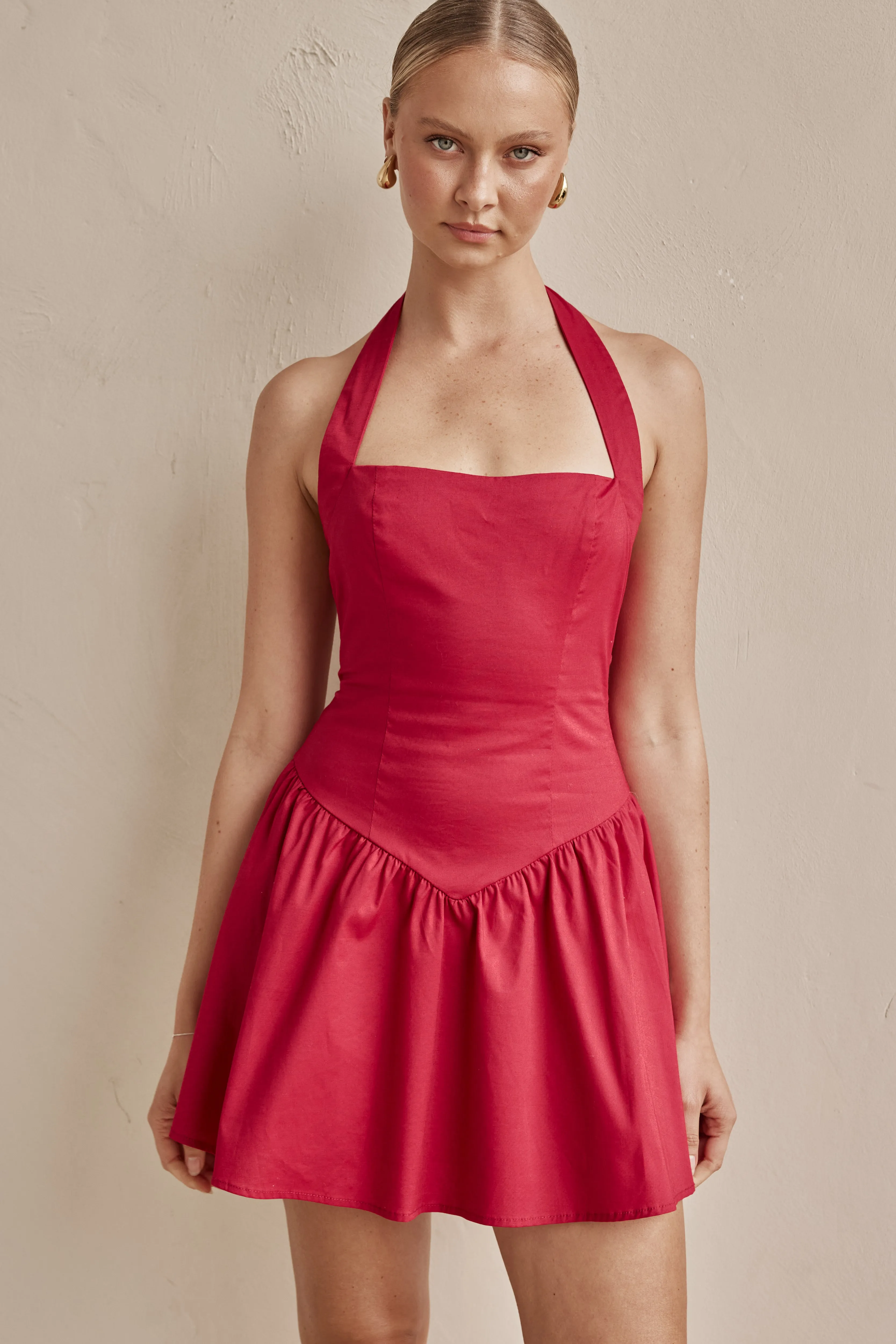 Geneva Mini Dress (Red)