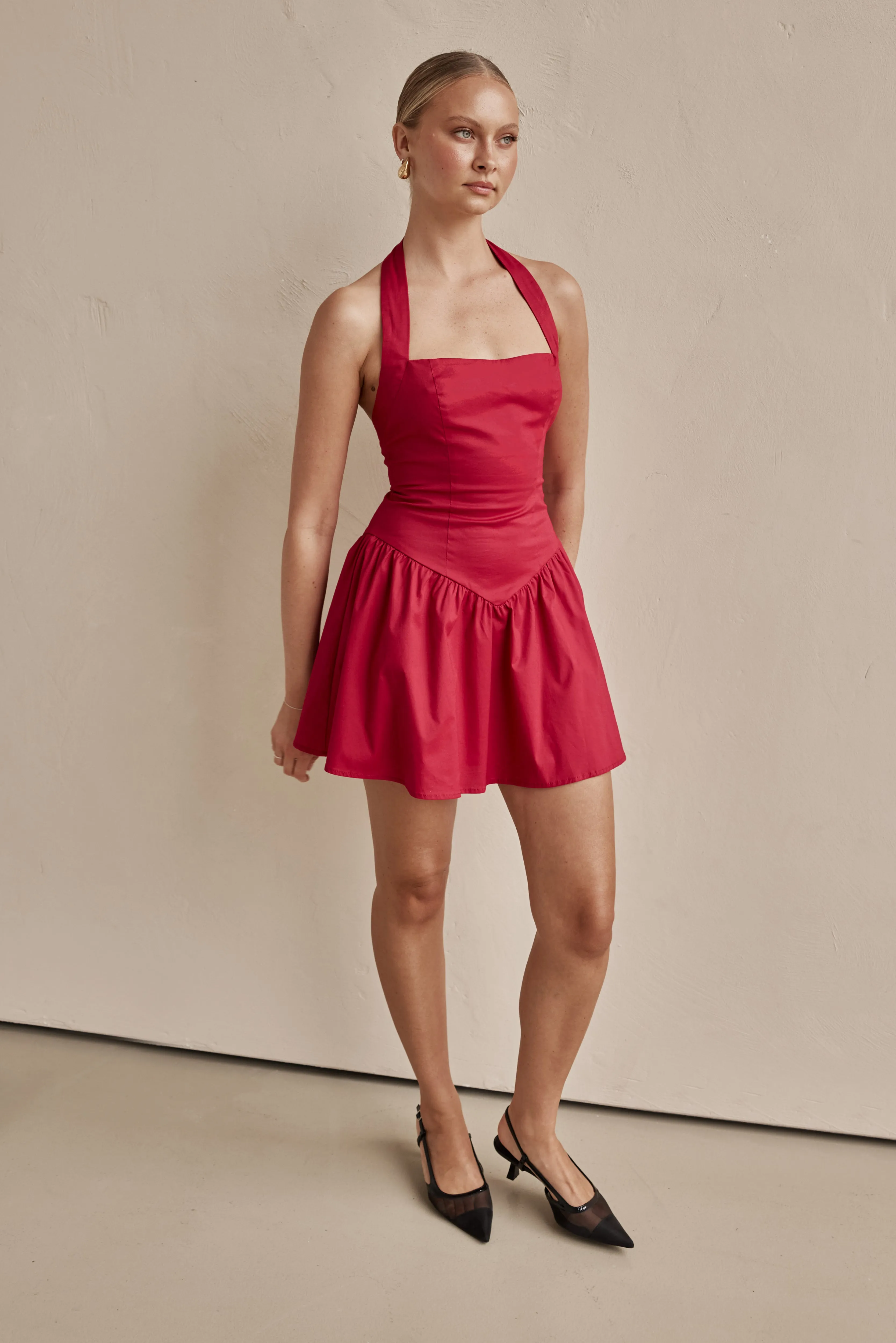 Geneva Mini Dress (Red)