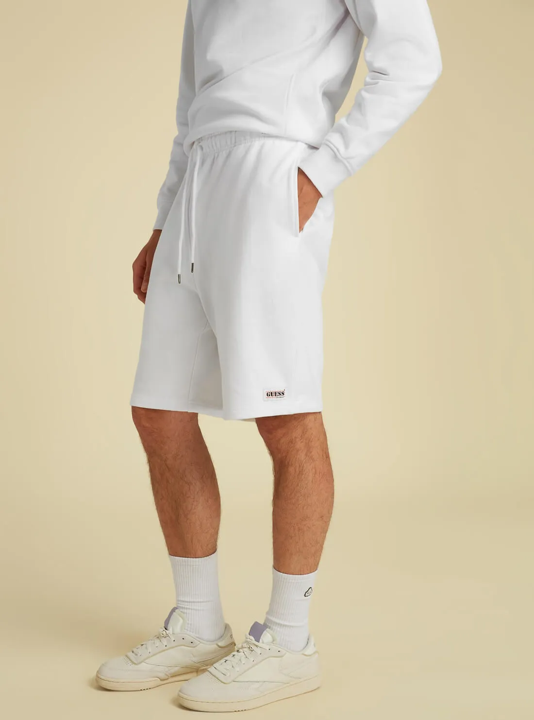 GUESS Originals White Relaxed Fit Kit Shorts