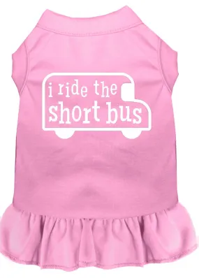 I Ride The Short Bus Screen Print Dress Light Pink Lg (14)