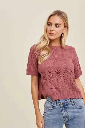 Livi Pointelle Detail Sweater