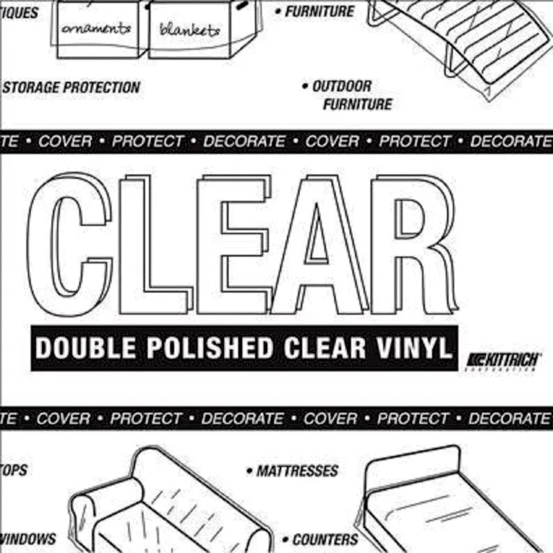 Magic Cover Yard Goods 0.01 in. H X 54 in. W X 1296 in. L Clear Vinyl Non-Adhesive Covering