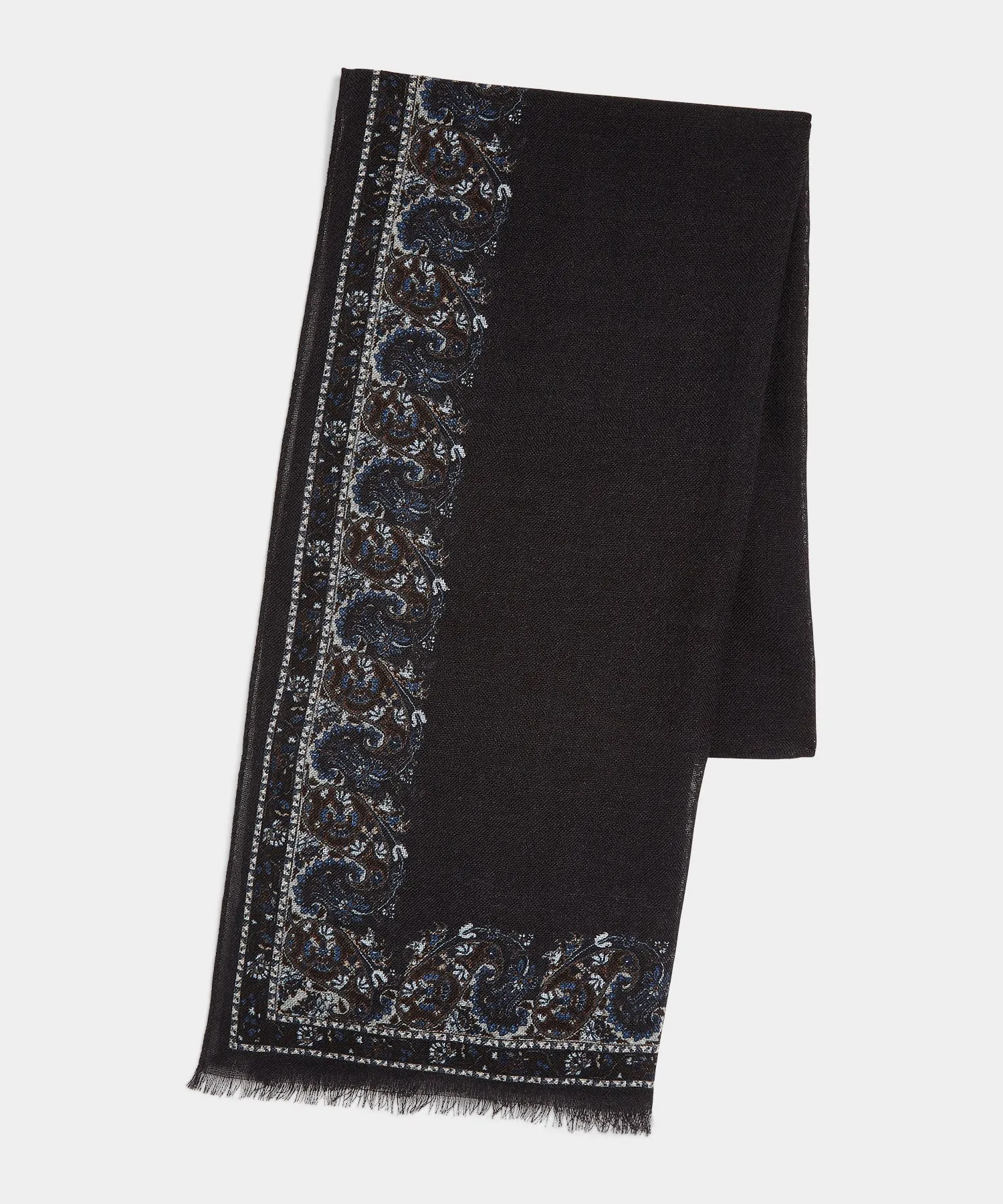 Paisley Tailored Scarf in Black