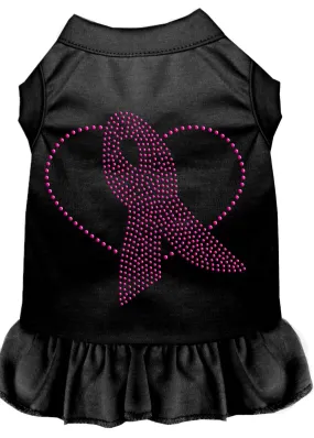 Pink Ribbon Rhinestone Dress Black Med (12)