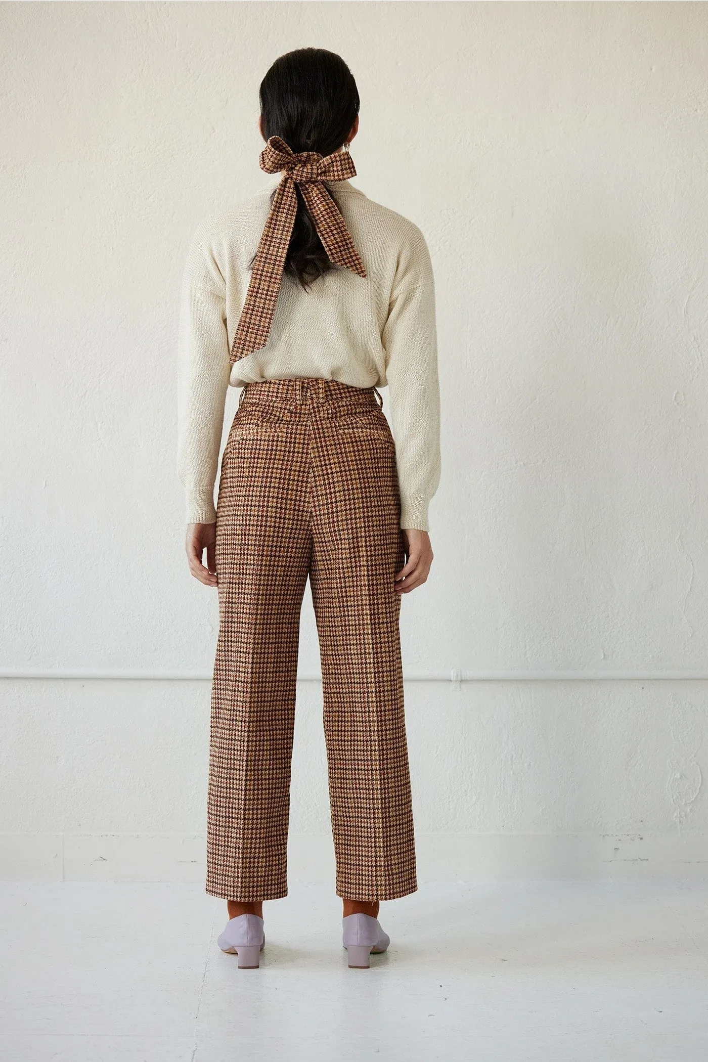 Piper Pant in in Italian Houndstooth Corduroy