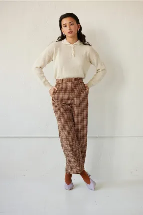 Piper Pant in in Italian Houndstooth Corduroy