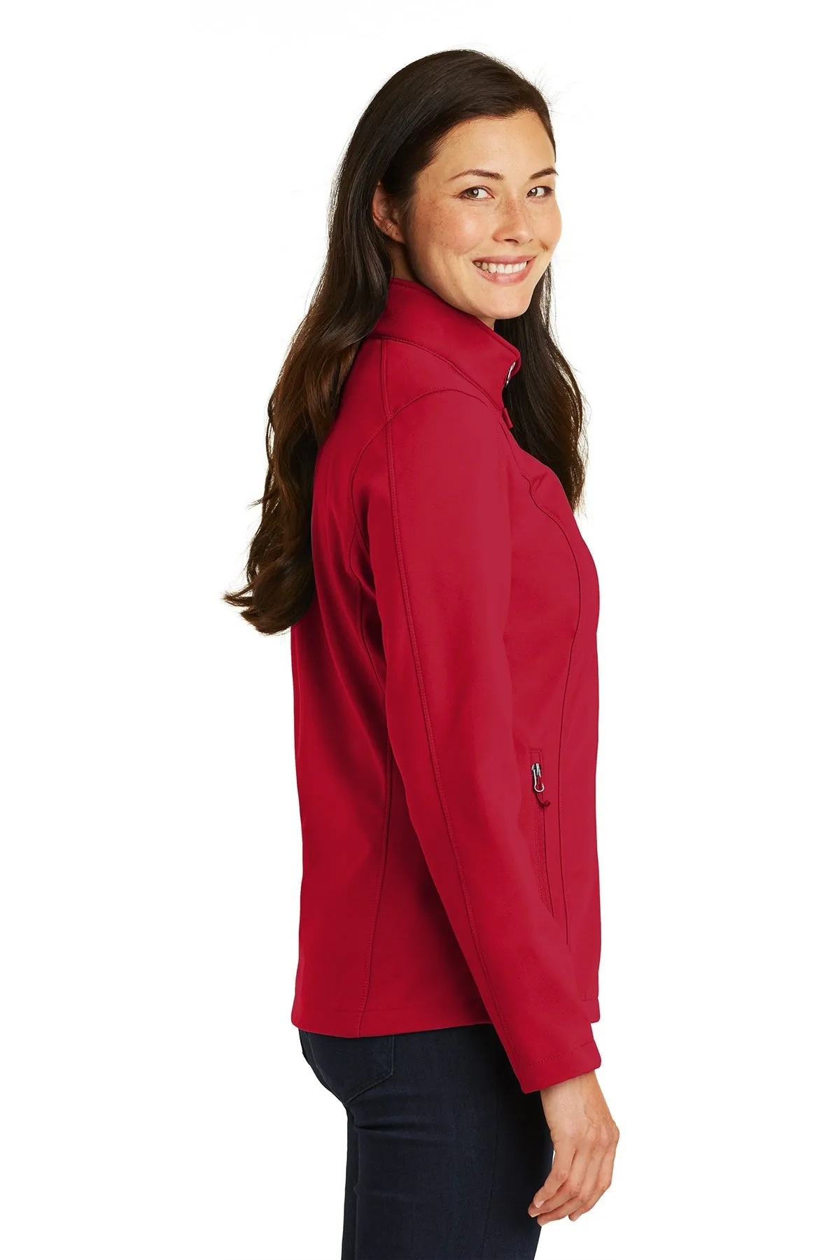 Port Authority Ladies Core Soft Shell Customized Jackets, Rich Red