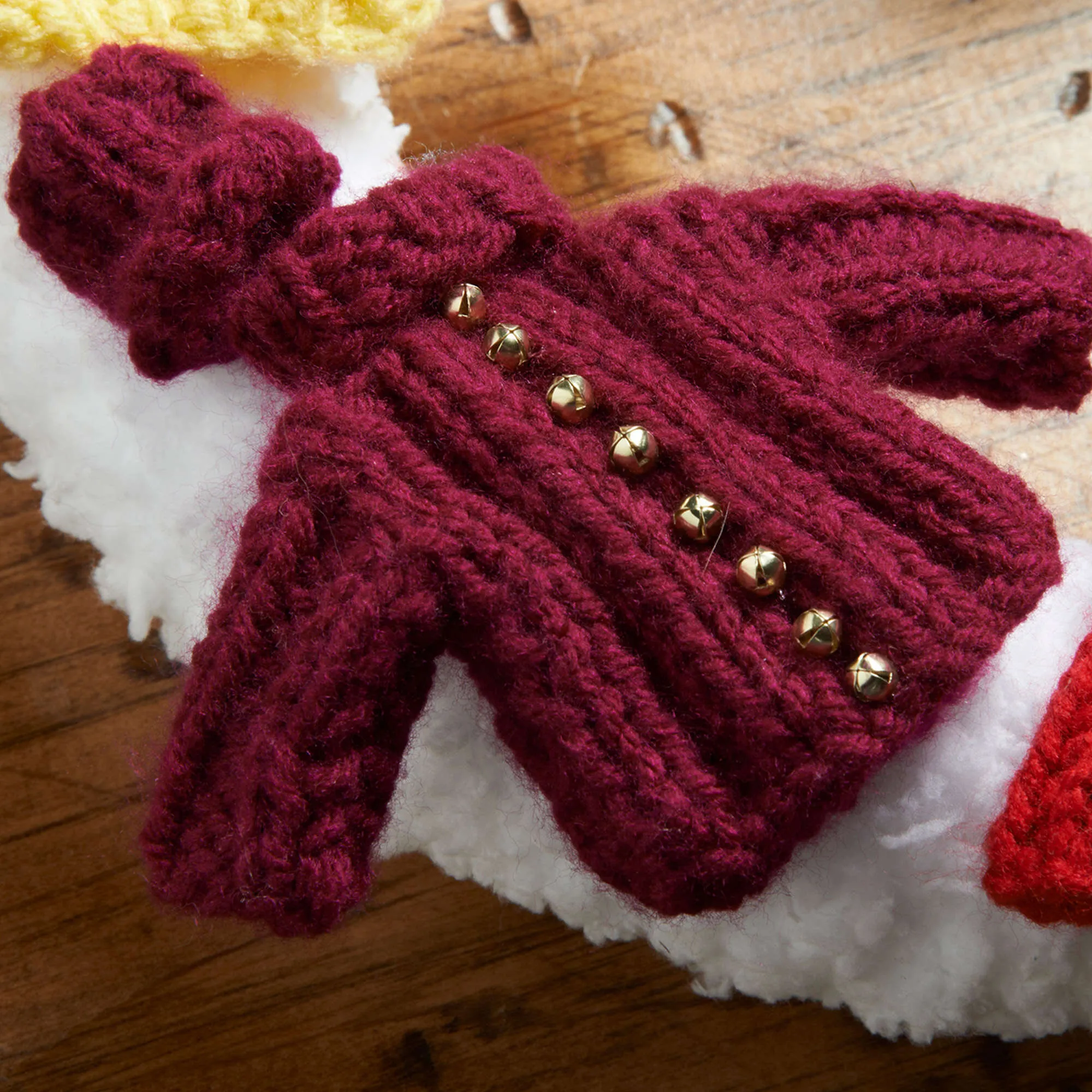 Red Heart Knit Holiday Sweater Wreath