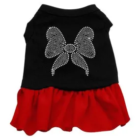 Rhinestone Bow Dresses Black with Red Lg (14)