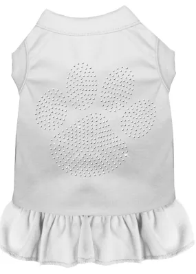 Rhinestone Clear Paw Dress White 4x (22)