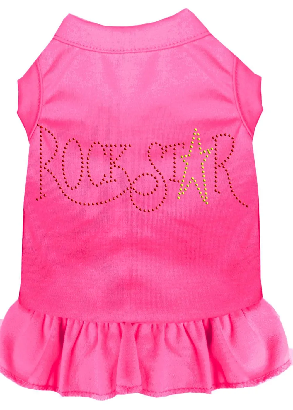 Rhinestone Rockstar Dress Bright Pink Med (12)