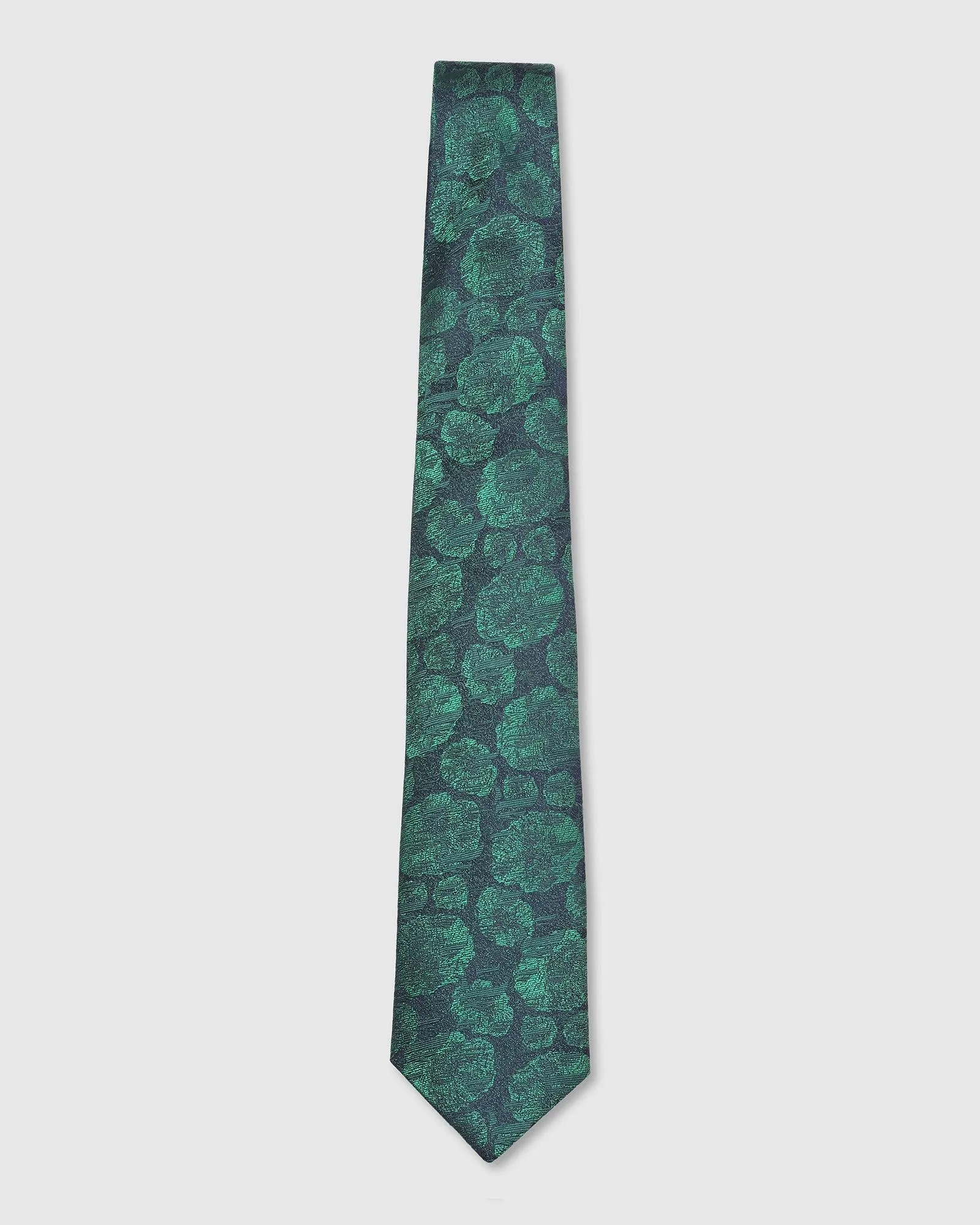 Silk Green Printed Tie - Talisca