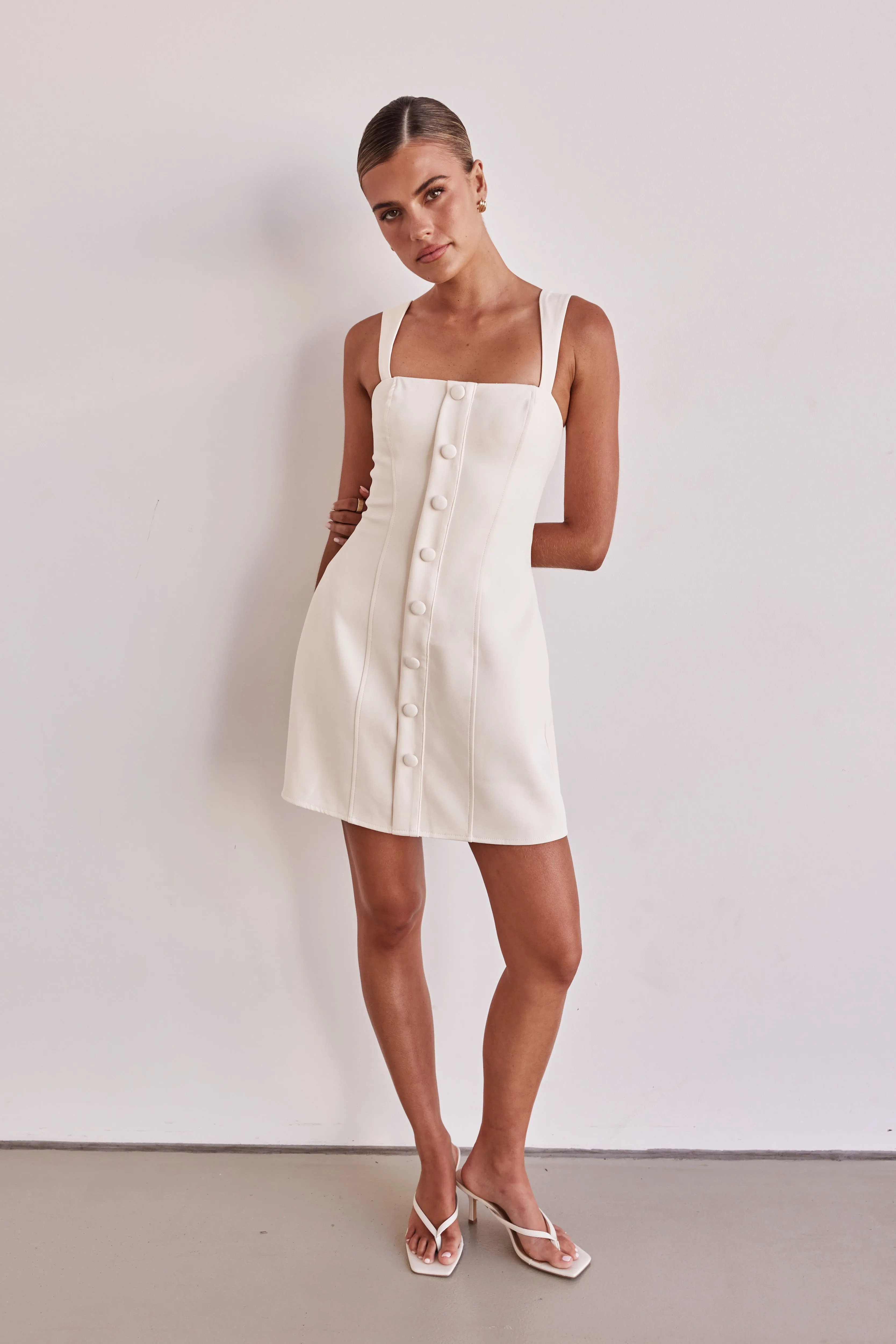 Skyler Mini Dress (Cream)