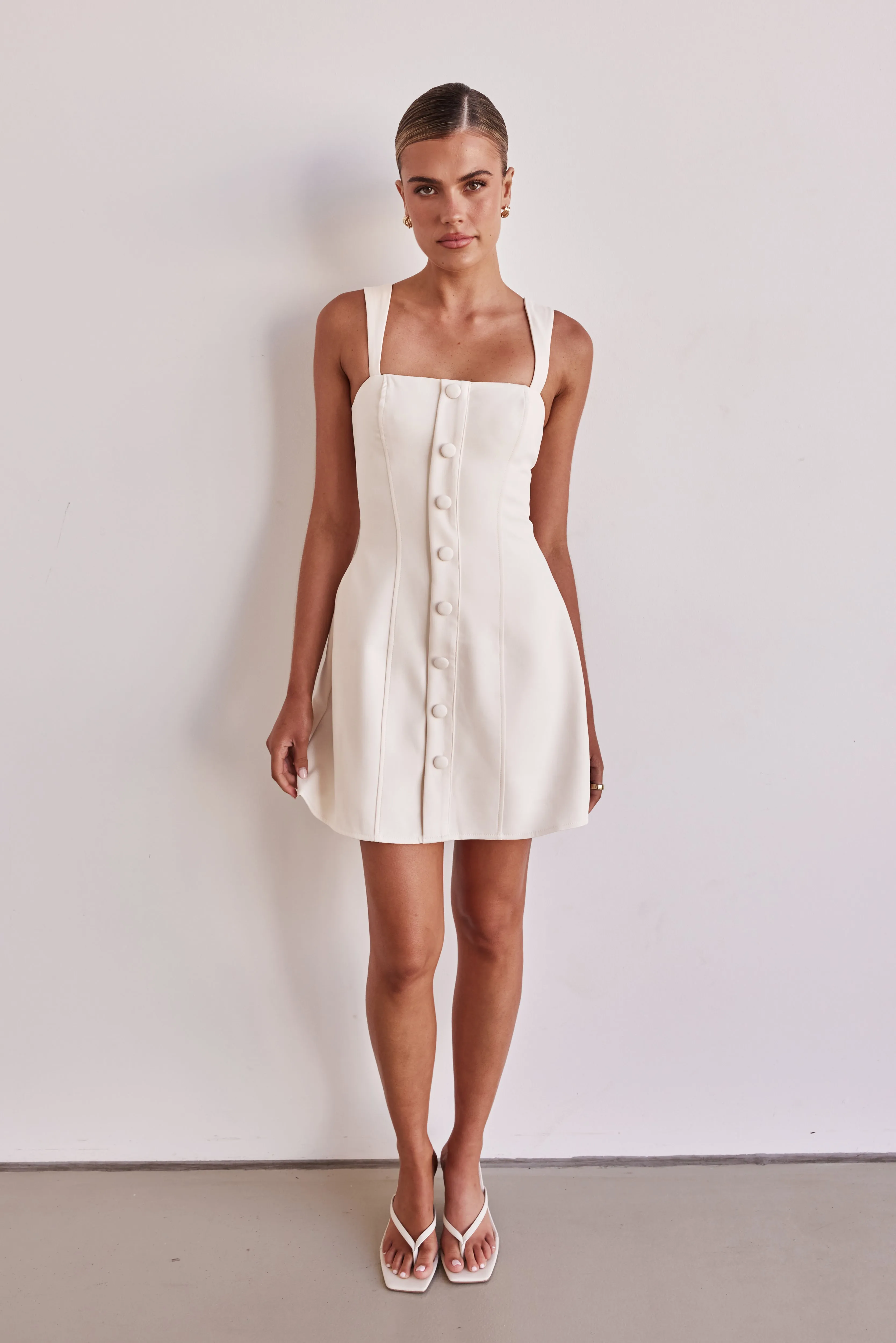 Skyler Mini Dress (Cream)