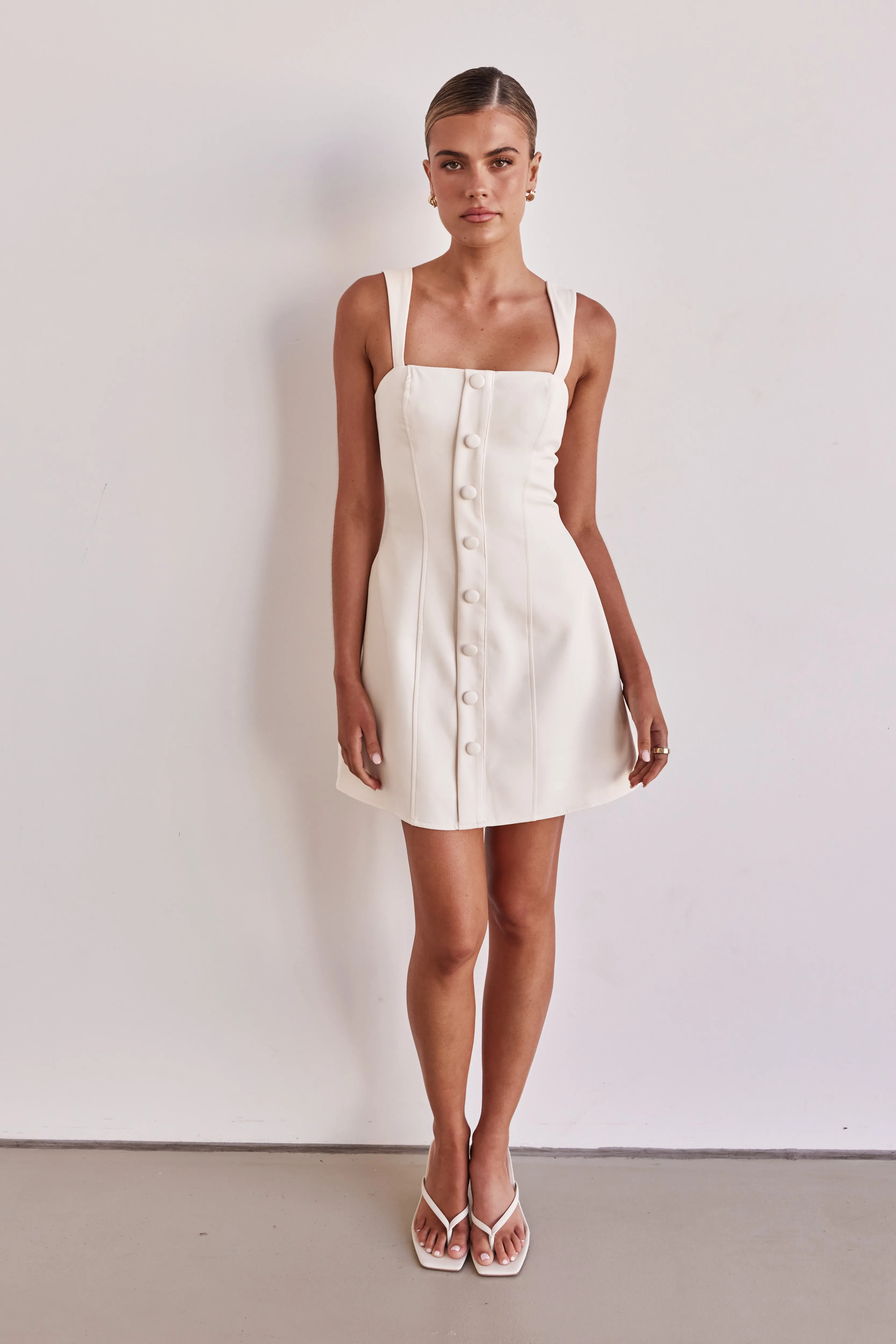 Skyler Mini Dress (Cream)