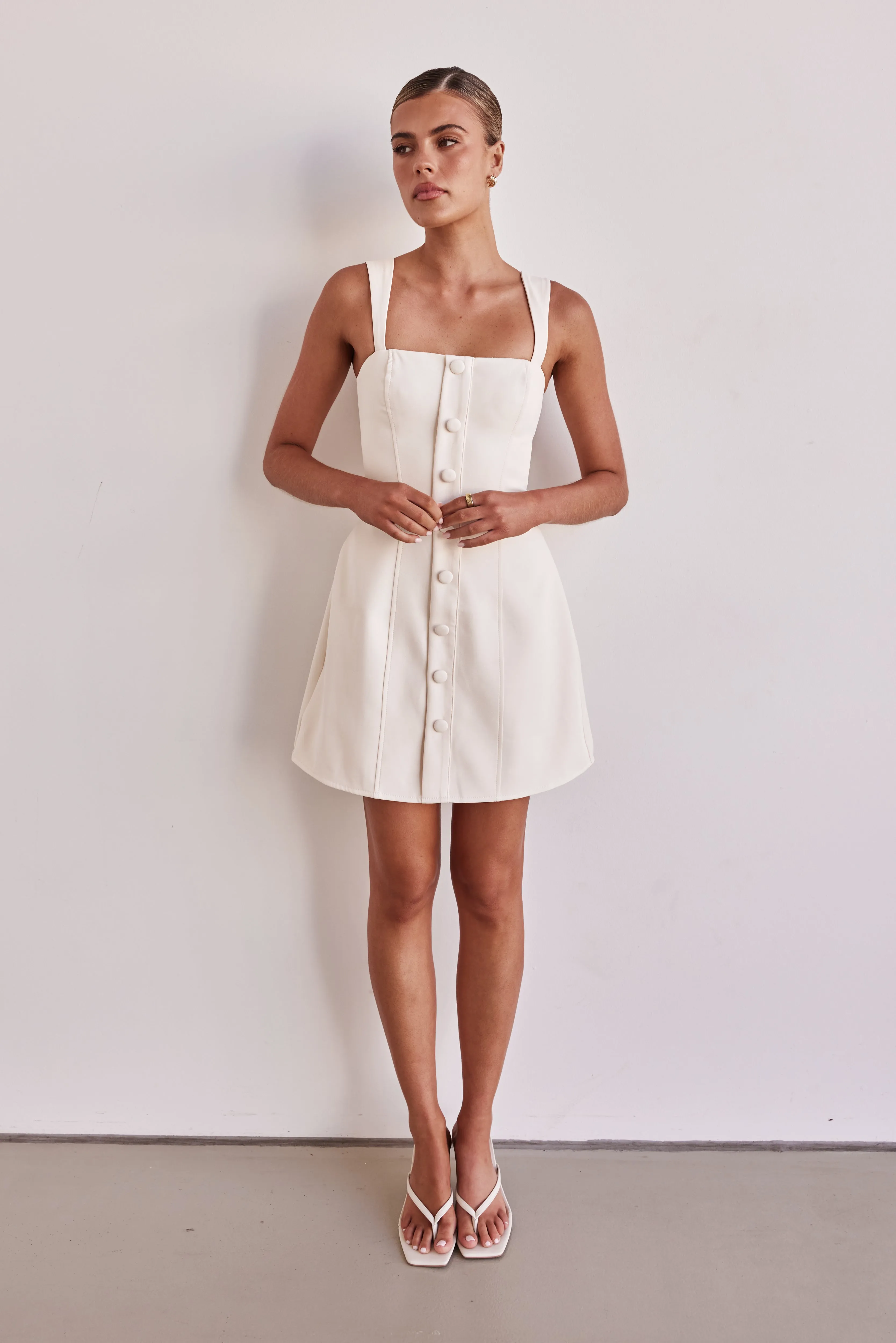 Skyler Mini Dress (Cream)