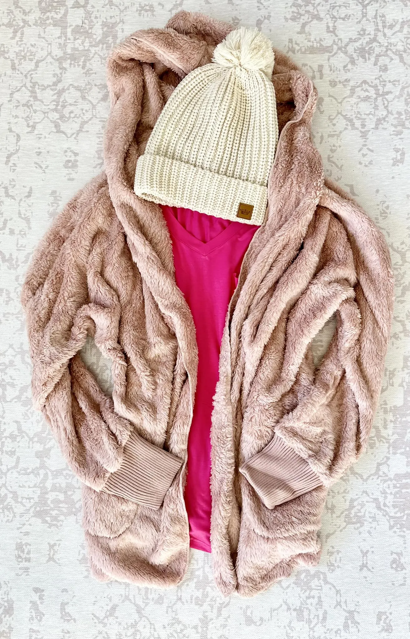 Teddy Fleece Jacket - Mauve {Pre-Order}