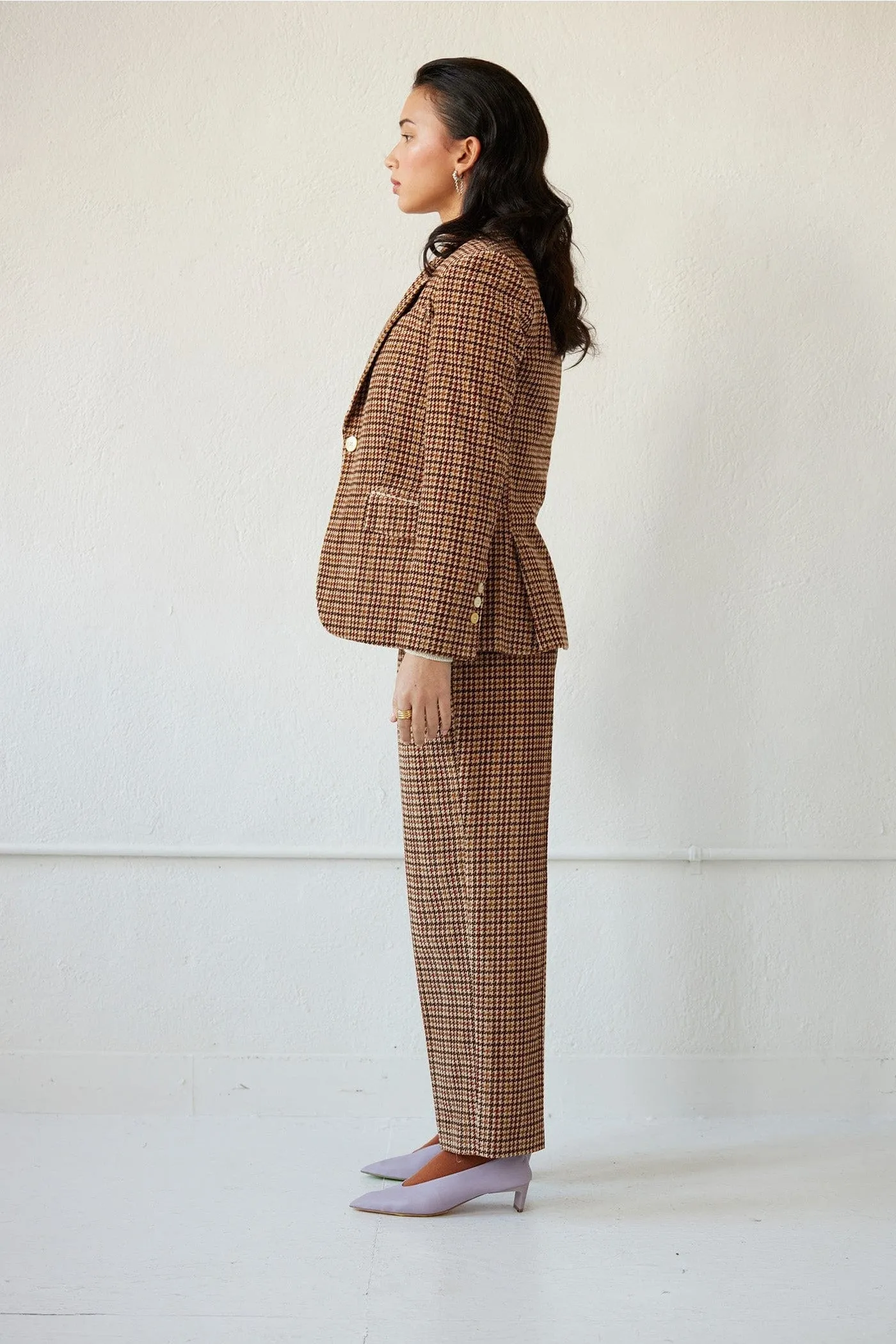 Tilda Jacket in Italian Houndstooth Corduroy