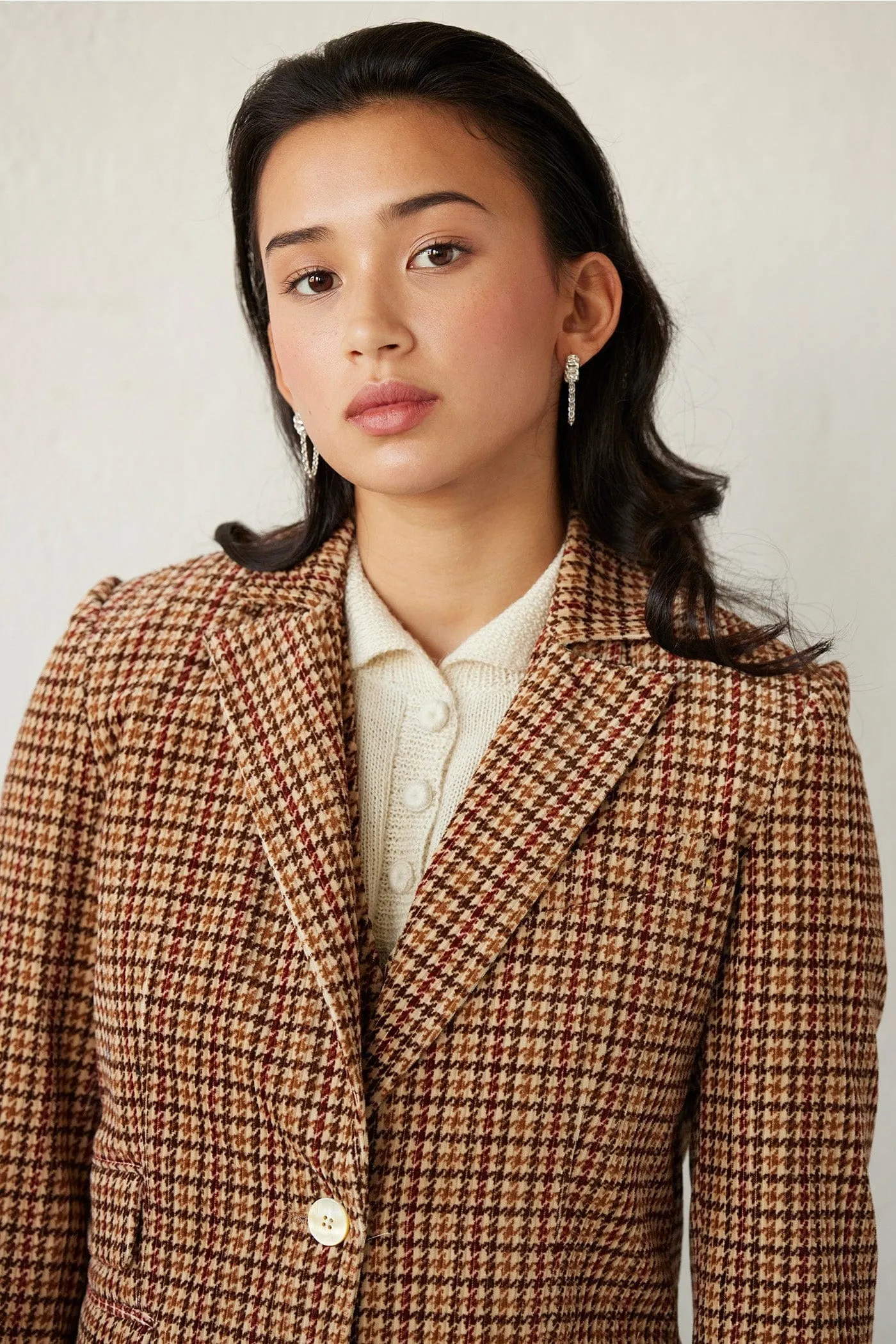 Tilda Jacket in Italian Houndstooth Corduroy