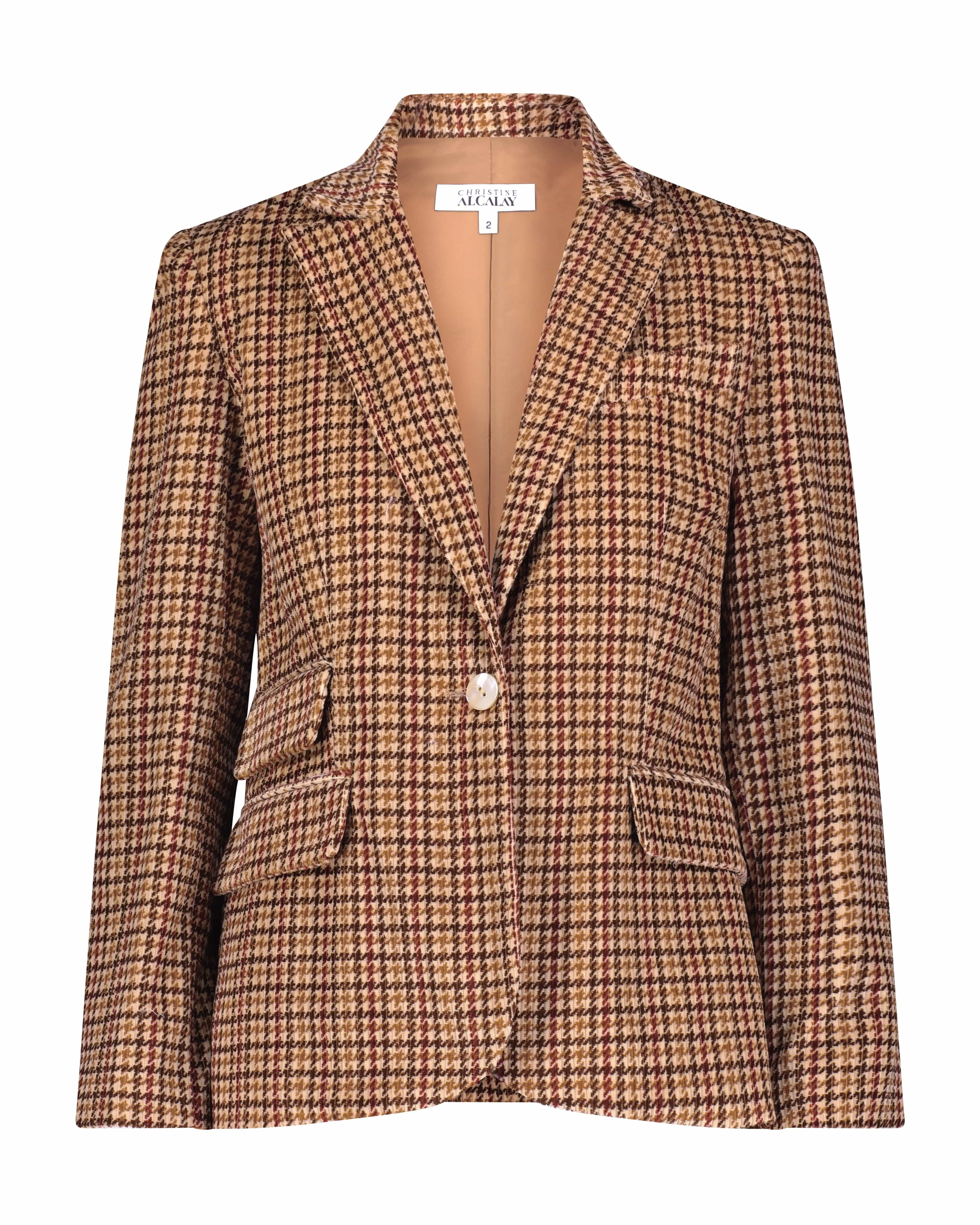 Tilda Jacket in Italian Houndstooth Corduroy