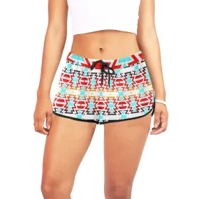 White Fire and Sky Women's Relaxed Shorts