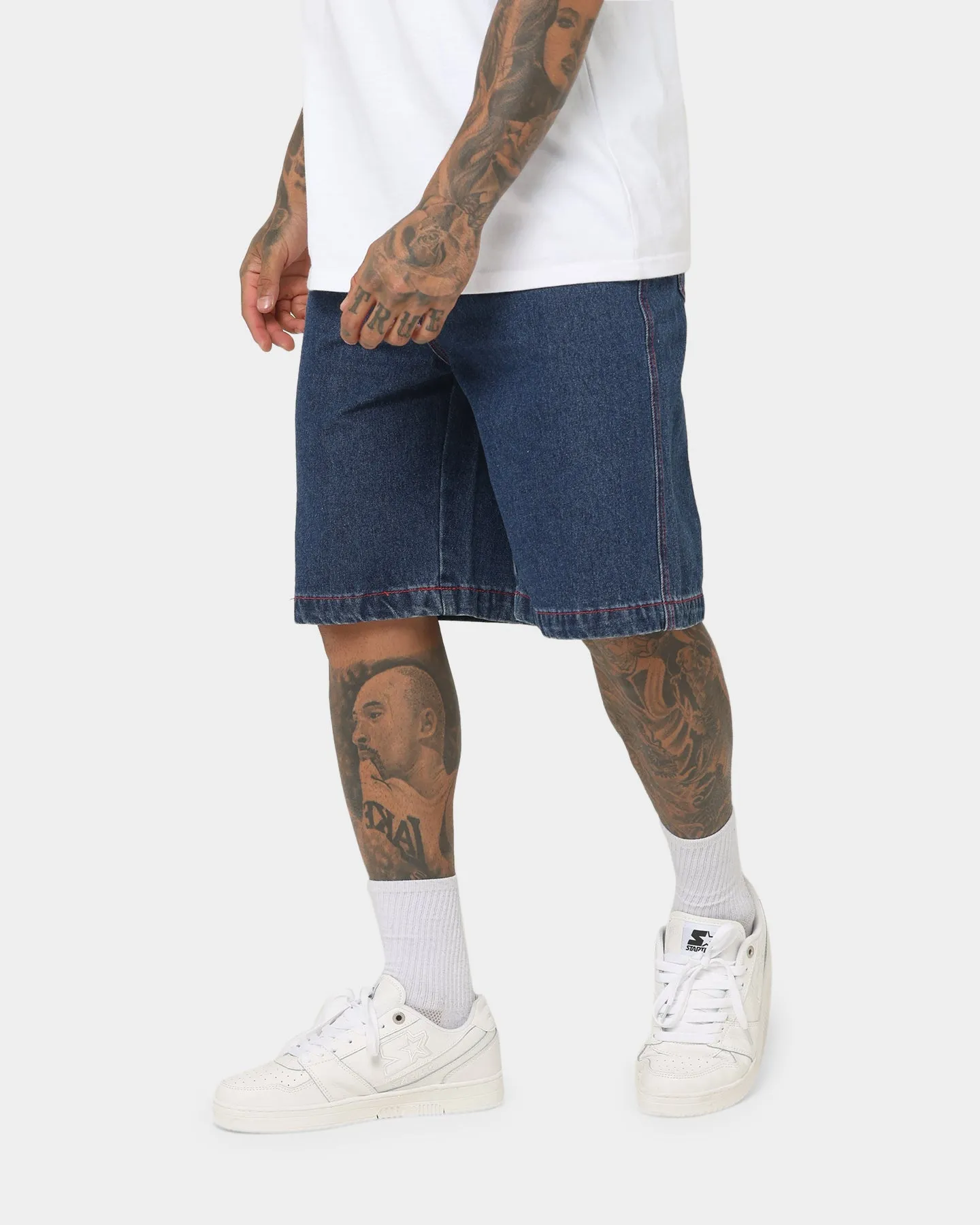 X-Large Scratch Man Shorts Blue Denim